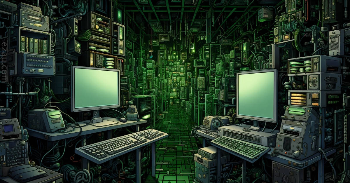 An archive of computers.