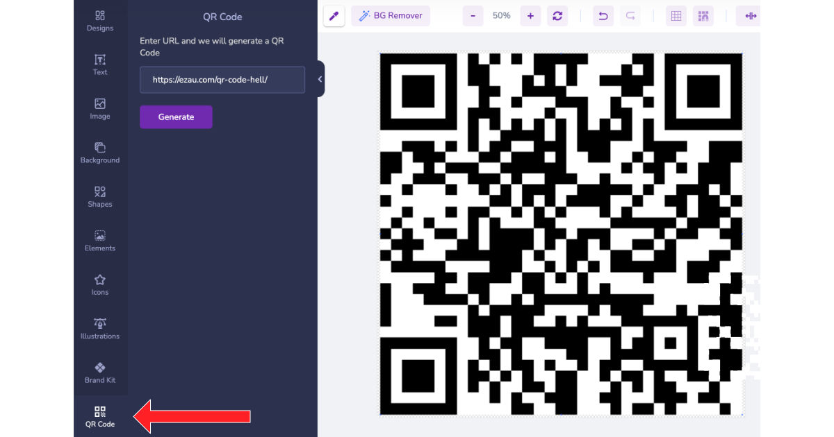 QR Code Generated with ClickDesigns